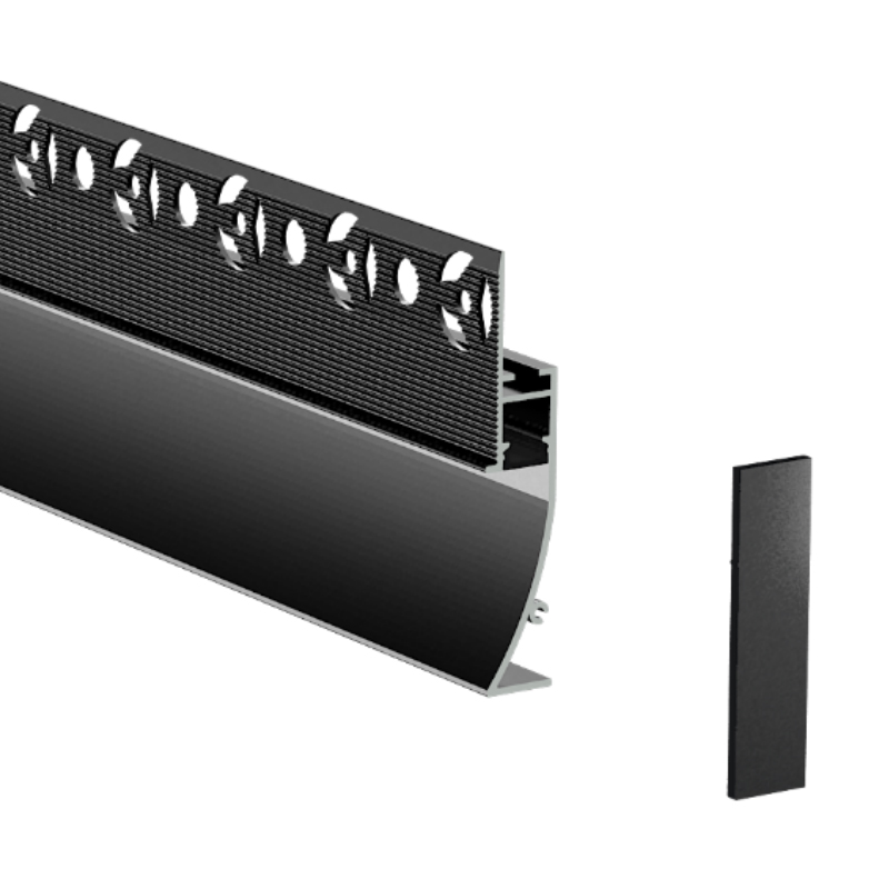 Drywall Plaster In LED Skirting Board Profile For 8mm Strip Lights Drywall Plaster In LED Skirting Board Profile For 8mm Strip Lights